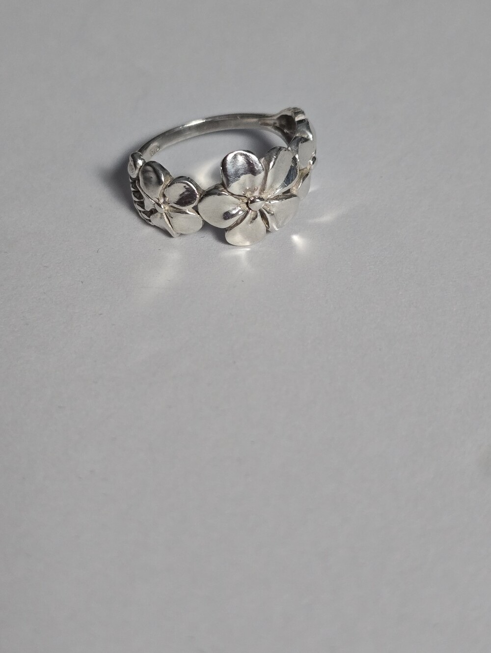 Plumeria Sterling Silver Ring Size 8 Hawaii